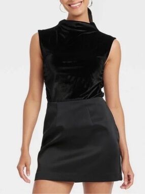 Target Black Velvet Sleeveless Top